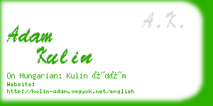 adam kulin business card